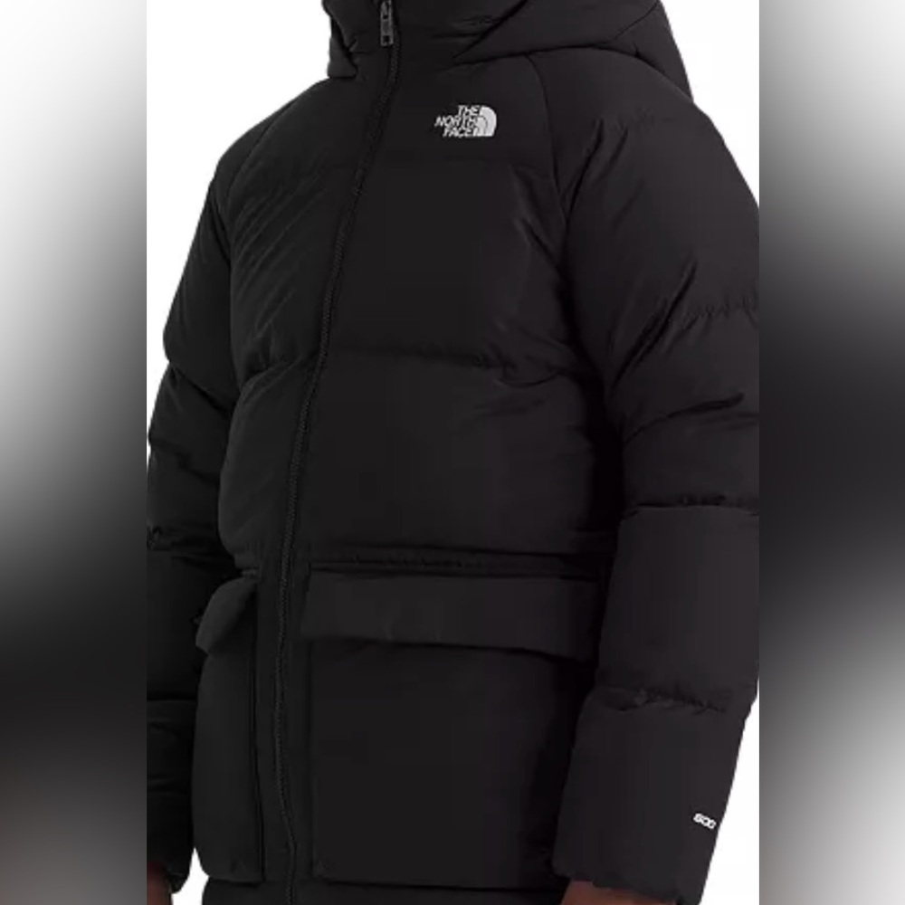 Black puffer North Face Coat Size 12
